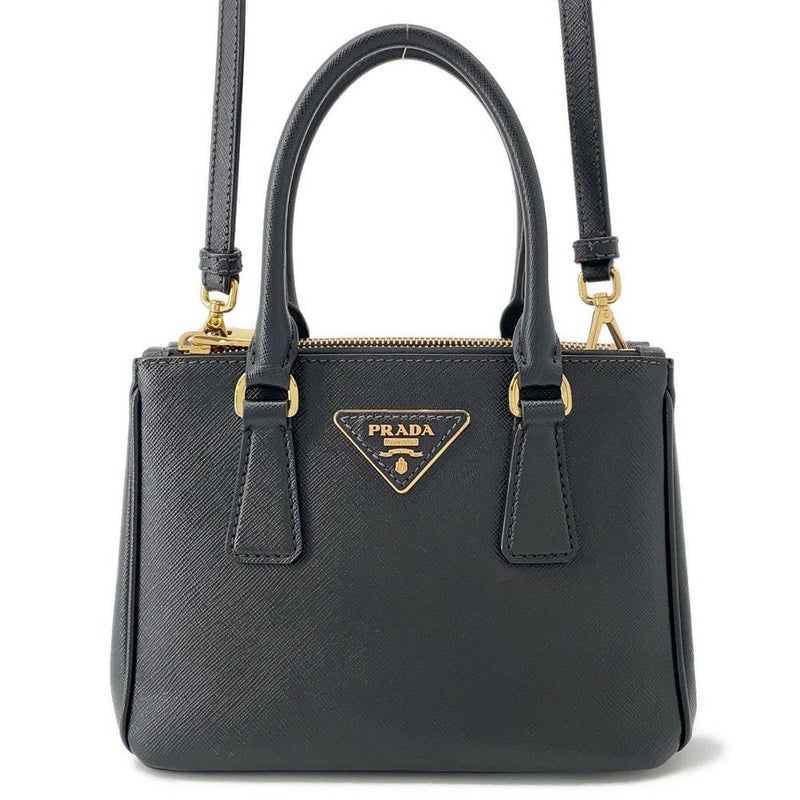 プラダ ハンドバッグ ガレリア ミニ サフィアーノ レザー 1BA906 PRADA 2wayショルダー 黒