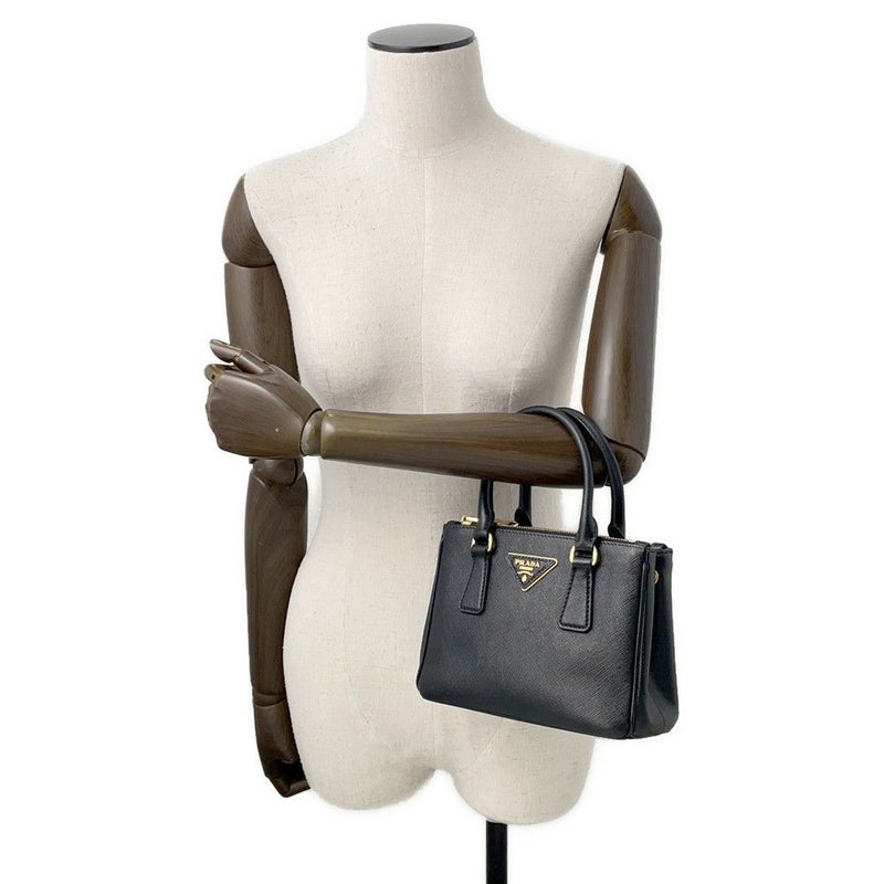 プラダ ハンドバッグ ガレリア ミニ サフィアーノ レザー 1BA906 PRADA 2wayショルダー 黒