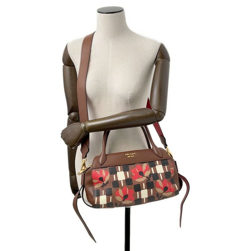 プラダ ハンドバッグ ボーリング レザー PVC 1BB030 PRADA 2wayショルダー
