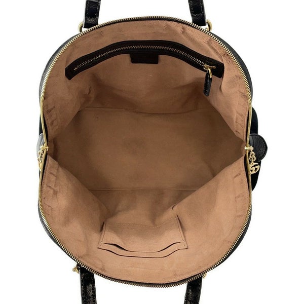 グッチ ハンドバッグ オフディア GG スエード/レザー 524533 GUCCI バッグ  黒