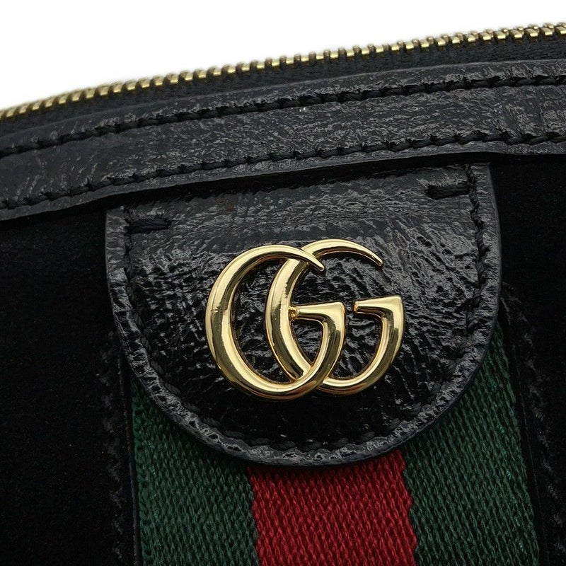 グッチ ハンドバッグ オフディア GG スエード/レザー 524533 GUCCI バッグ  黒