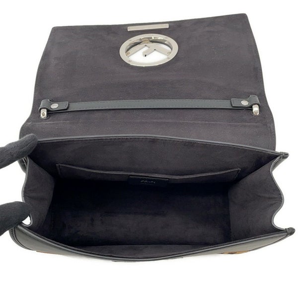 フェンディ ショルダーバッグ キャナイエフ レザー/ベルベット ズッカ柄 8BT284 FENDI ２Way ハンドバッグ 黒