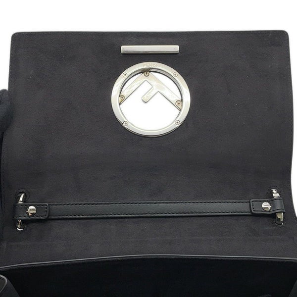 フェンディ ショルダーバッグ キャナイエフ レザー/ベルベット ズッカ柄 8BT284 FENDI ２Way ハンドバッグ 黒