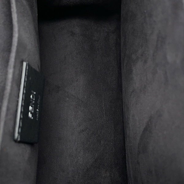 フェンディ ショルダーバッグ キャナイエフ レザー/ベルベット ズッカ柄 8BT284 FENDI ２Way ハンドバッグ 黒