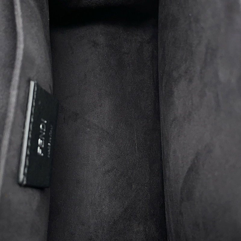 フェンディ ショルダーバッグ キャナイエフ レザー/ベルベット ズッカ柄 8BT284 FENDI ２Way ハンドバッグ 黒