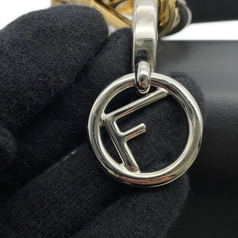 フェンディ ショルダーバッグ キャナイエフ レザー/ベルベット ズッカ柄 8BT284 FENDI ２Way ハンドバッグ 黒