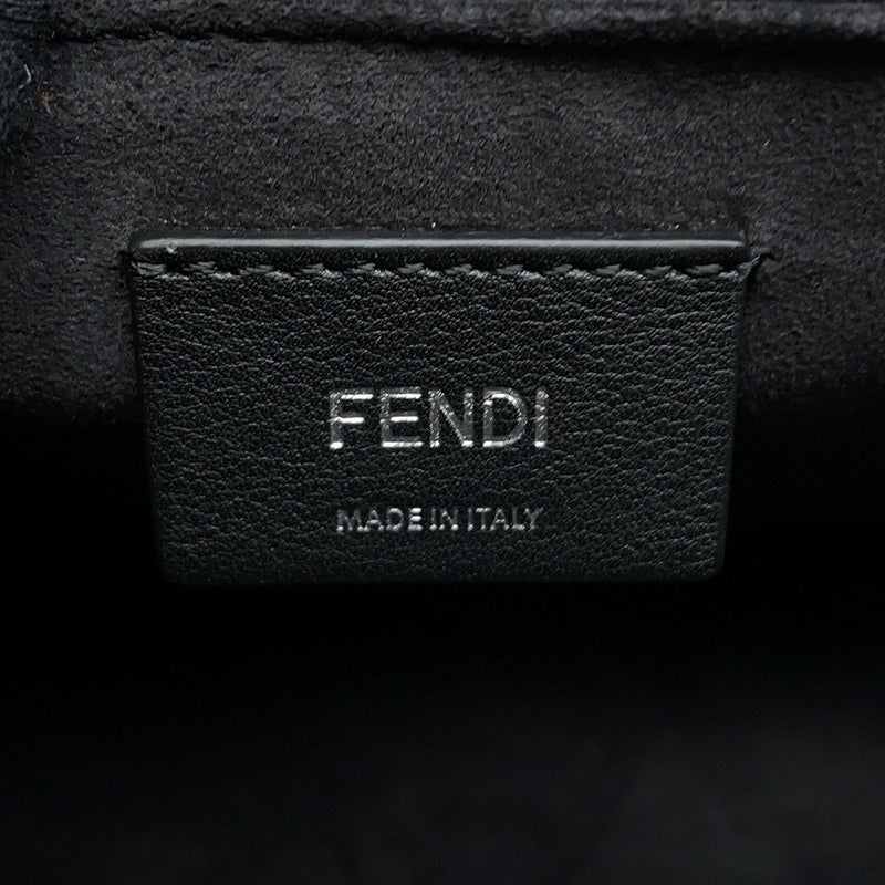 フェンディ ショルダーバッグ キャナイエフ レザー/ベルベット ズッカ柄 8BT284 FENDI ２Way ハンドバッグ 黒