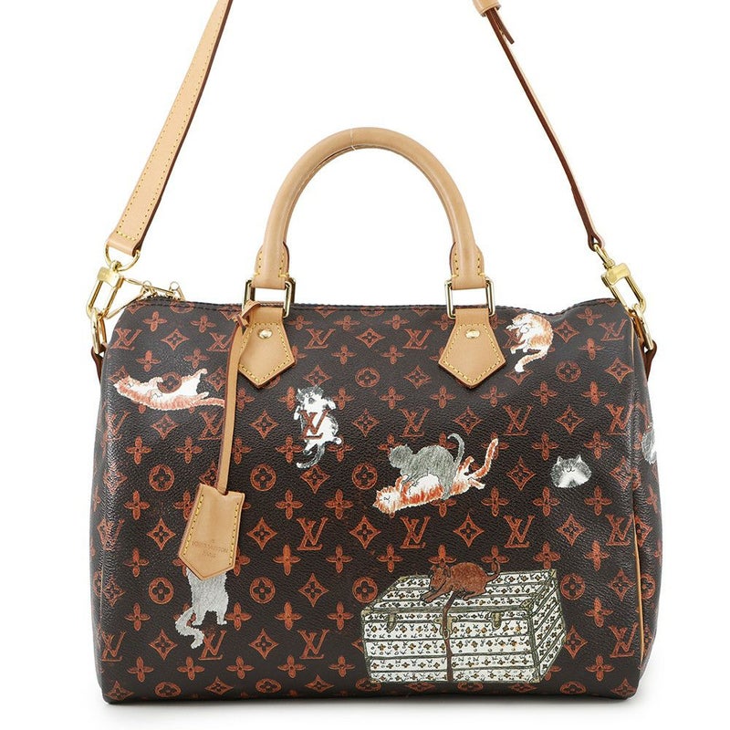 ルイヴィトン ハンドバッグ モノグラム/キャットグラム スピーディ・バンドリエール 30 M44401 ヴィトン 2way