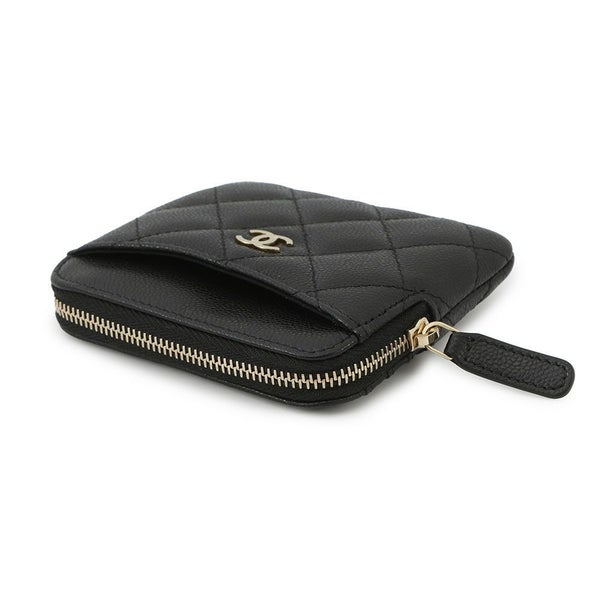 シャネル コインケース マトラッセ ココマーク キャビアスキン AP2061 CHANEL 財布 小銭入れ 黒