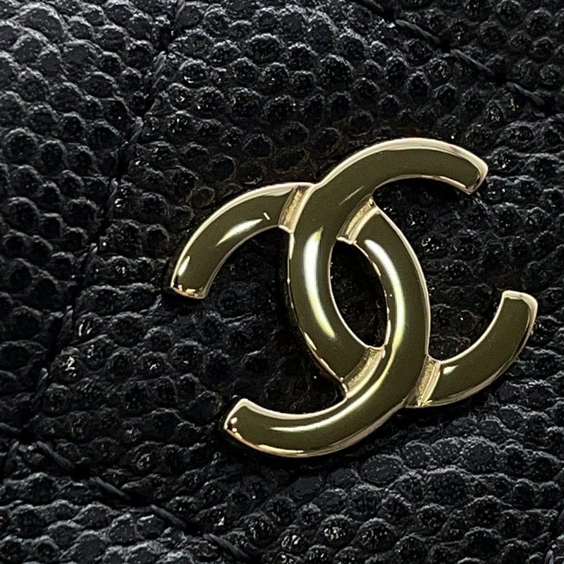 シャネル コインケース マトラッセ ココマーク キャビアスキン AP2061 CHANEL 財布 小銭入れ 黒