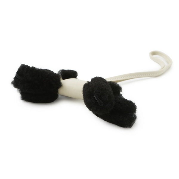 エルメス バッグチャーム バディ ブラック/クレ ラムスキン/ムートン W刻印 HERMES チャーム