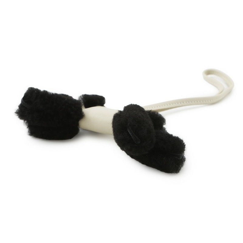 エルメス バッグチャーム バディ ブラック/クレ ラムスキン/ムートン W刻印 HERMES チャーム