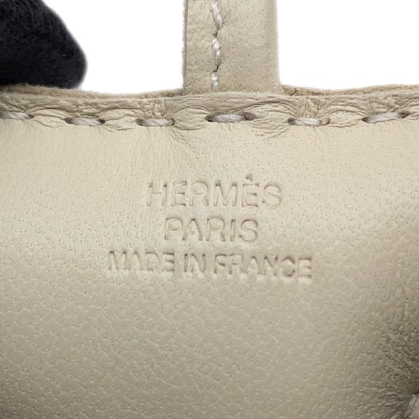 エルメス バッグチャーム バディ ブラック/クレ ラムスキン/ムートン W刻印 HERMES チャーム