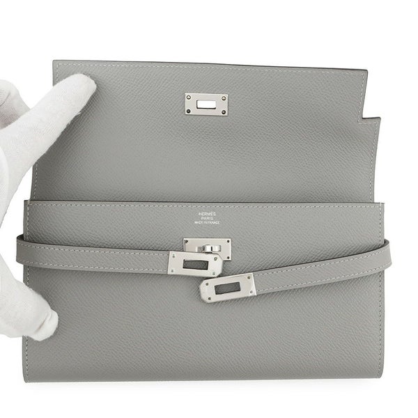 エルメス 長財布 ケリーウォレット ロング グリムエット/シルバー金具 エプソン X刻印 HERMES 財布