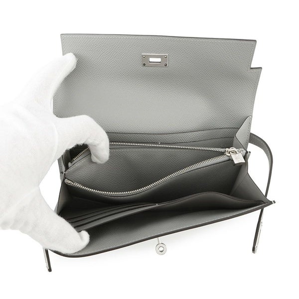 エルメス 長財布 ケリーウォレット ロング グリムエット/シルバー金具 エプソン X刻印 HERMES 財布