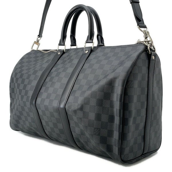 ルイヴィトン ボストンバッグ ダミエ・グラフィット キーポル・バンドリエール 45 N41418 ヴィトン バッグ トラベル ブラック 黒