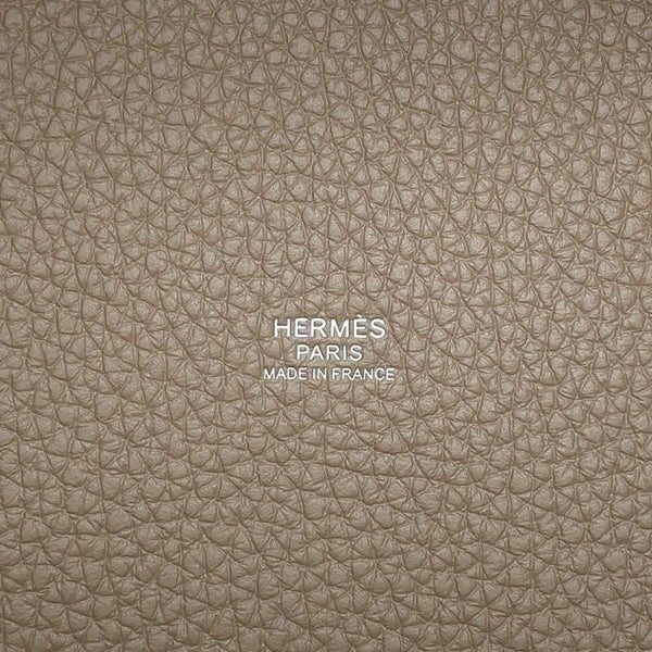 エルメス ハンドバッグ ピコタンロックMM エトゥープ/シルバー金具 トリヨンクレマンス W刻印