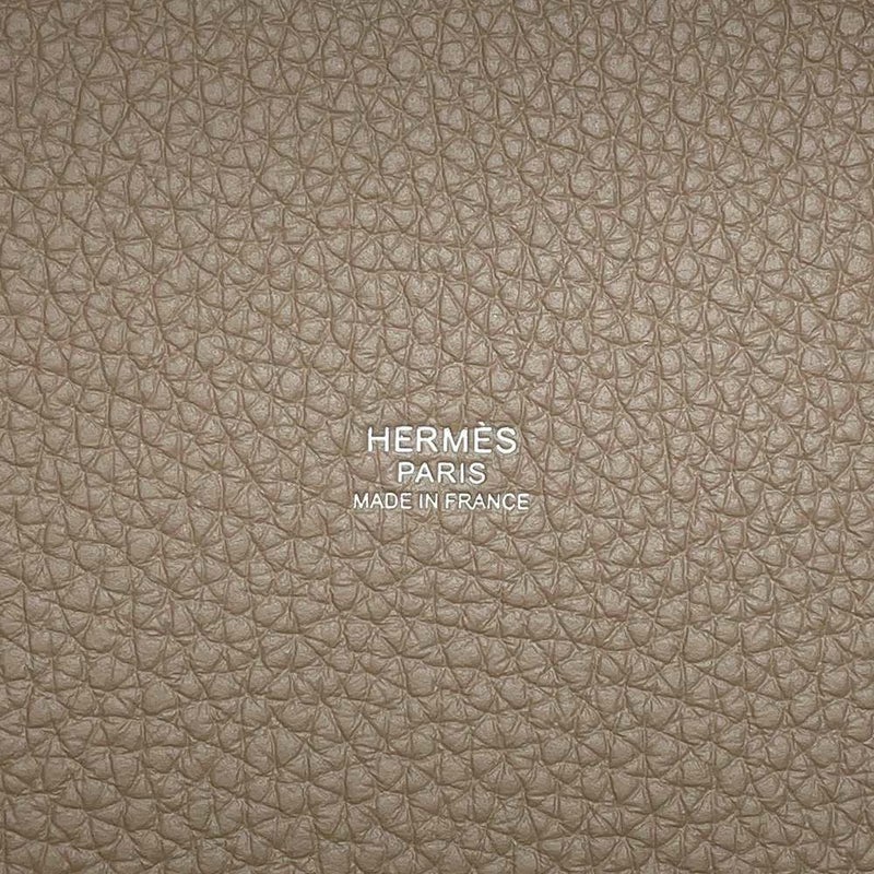 エルメス ハンドバッグ ピコタンロックMM エトゥープ/シルバー金具 トリヨンクレマンス W刻印