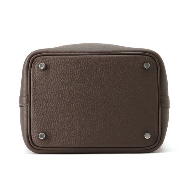 エルメス ハンドバッグ ピコタンロックPM エベンヌ/シルバー金具 トリヨンクレマンス K刻印 HERMES トートバッグ