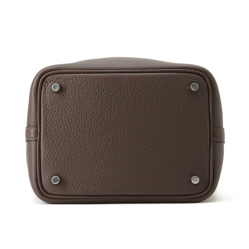 エルメス ハンドバッグ ピコタンロックPM エベンヌ/シルバー金具 トリヨンクレマンス K刻印 HERMES トートバッグ