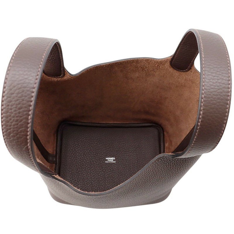 エルメス ハンドバッグ ピコタンロックPM エベンヌ/シルバー金具 トリヨンクレマンス K刻印 HERMES トートバッグ