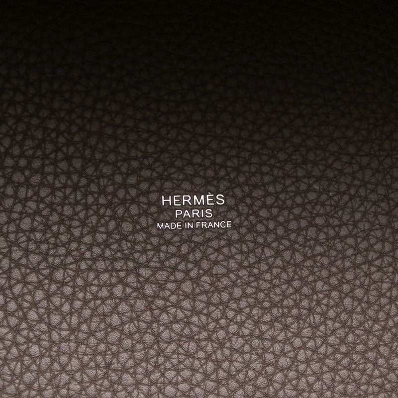 エルメス ハンドバッグ ピコタンロックPM エベンヌ/シルバー金具 トリヨンクレマンス K刻印 HERMES トートバッグ