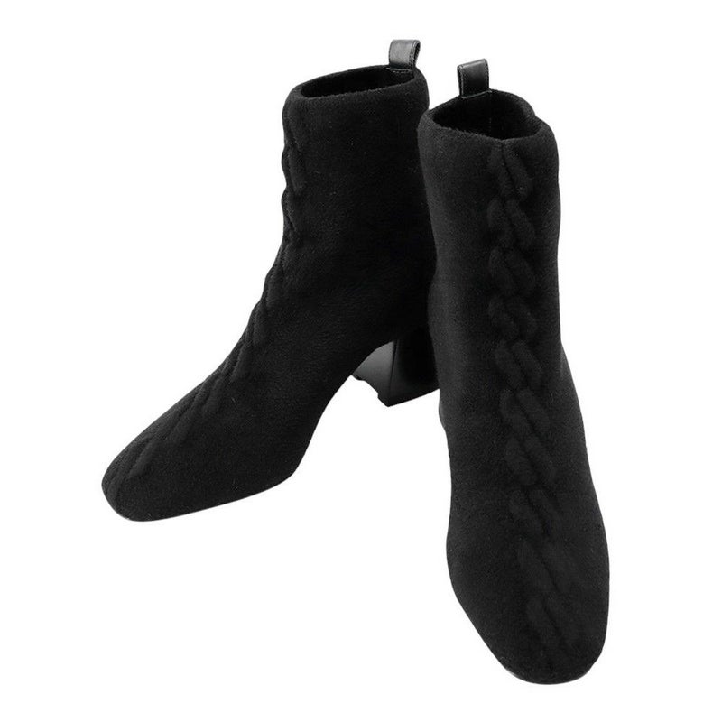 エルメス アンクルブーツ ヴォルヴェール60 レディースサイズ36 HERMES 靴 ブーツ 黒