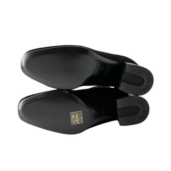 エルメス アンクルブーツ ヴォルヴェール60 レディースサイズ36 HERMES 靴 ブーツ 黒