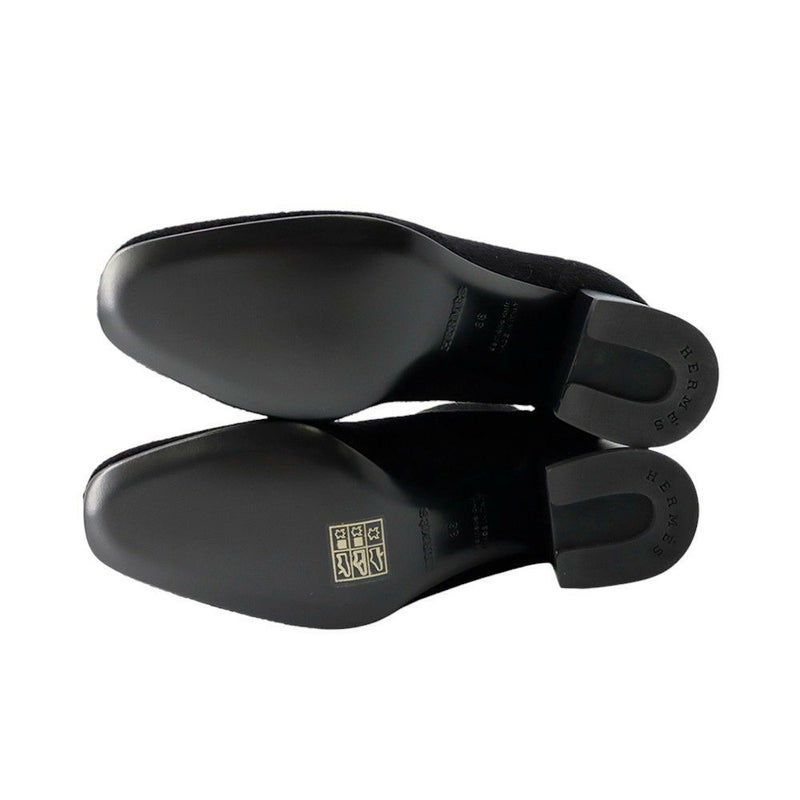 エルメス アンクルブーツ ヴォルヴェール60 レディースサイズ36 HERMES 靴 ブーツ 黒