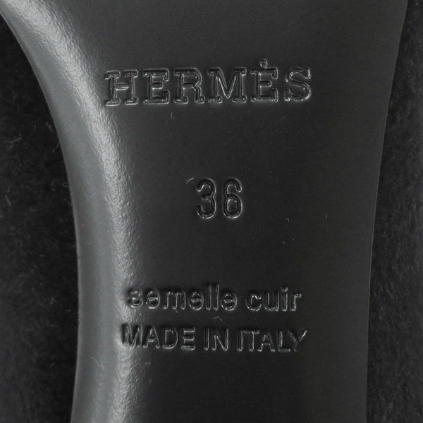 エルメス アンクルブーツ ヴォルヴェール60 レディースサイズ36 HERMES 靴 ブーツ 黒