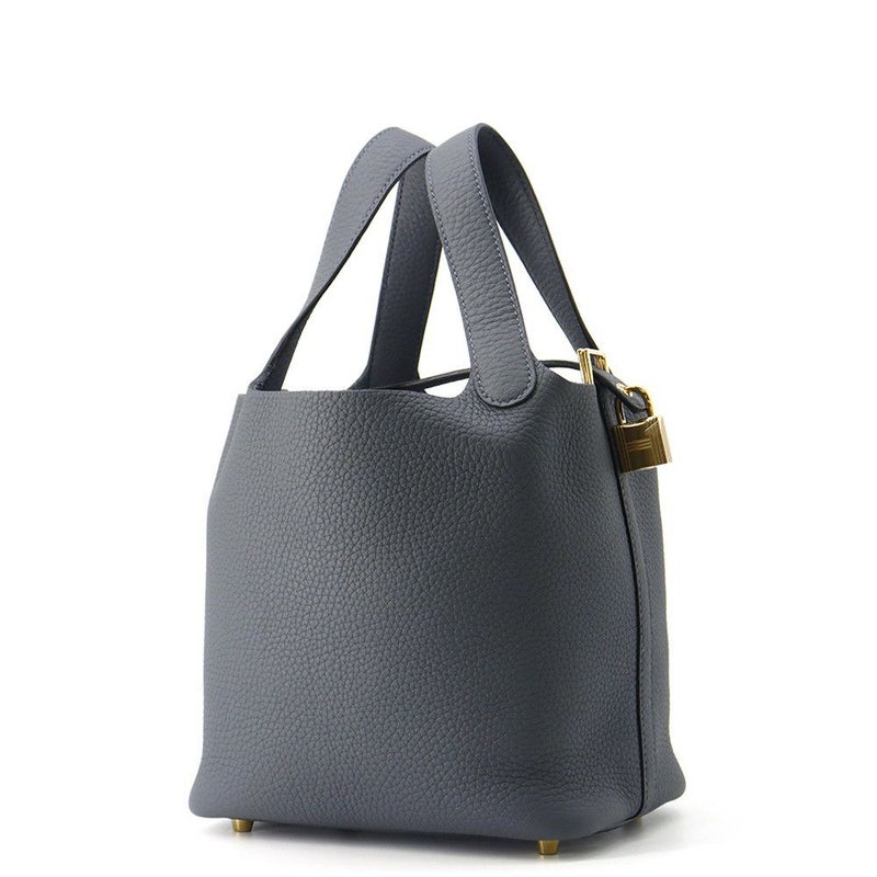 エルメス ハンドバッグ ピコタンロックPM グリミスティ/ゴールド金具 トリヨンクレマンス K刻印 HERMES トートバッグ