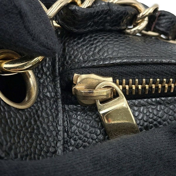 シャネル チェーンショルダーバッグ マトラッセ ココマーク キャビアスキン A20993 CHANEL ワンショルダー 黒