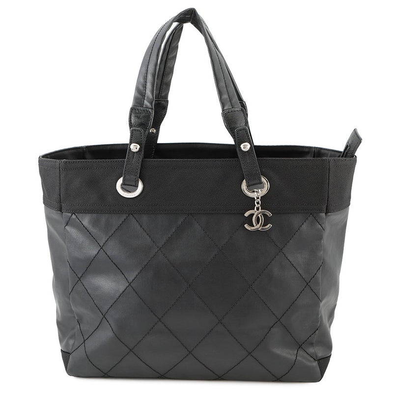 シャネル トートバッグ パリビアリッツ トートMM ミディアム マトラッセ ココチャーム A34209 CHANEL 黒