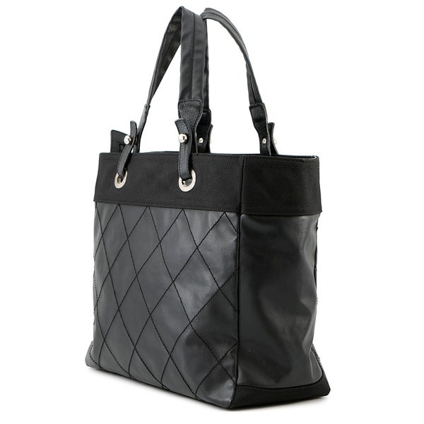 シャネル トートバッグ パリビアリッツ トートMM ミディアム マトラッセ ココチャーム A34209 CHANEL 黒