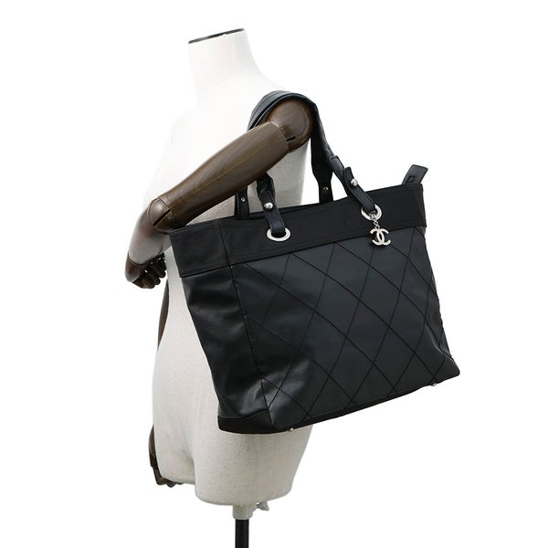 シャネル トートバッグ パリビアリッツ トートMM ミディアム マトラッセ ココチャーム A34209 CHANEL 黒