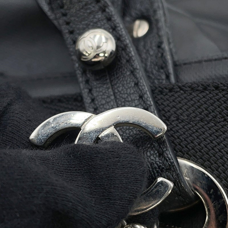シャネル トートバッグ パリビアリッツ トートMM ミディアム マトラッセ ココチャーム A34209 CHANEL 黒