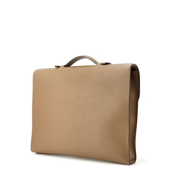 エルメス ビジネスバッグ サックアデペッシュ ライト 37 タバックキャメル/シルバー金具 エバーカラー D刻印 メンズ