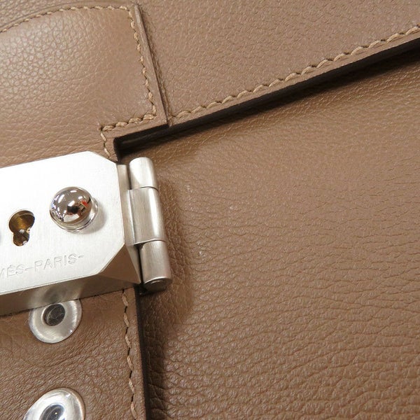 エルメス ビジネスバッグ サックアデペッシュ ライト 37 タバックキャメル/シルバー金具 エバーカラー D刻印 メンズ