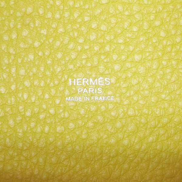 エルメス ハンドバッグ ピコタンロックMM ライム/シルバー金具 トリヨンクレマンス Y刻印 HERMES トートバッグ