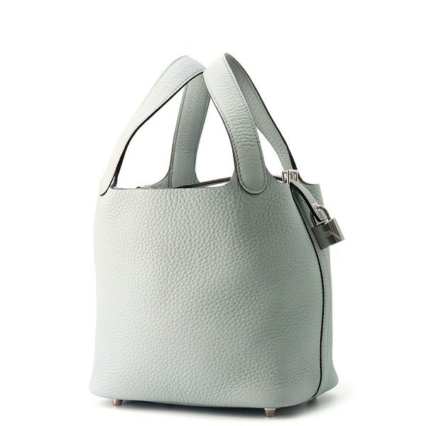 エルメス ハンドバッグ ピコタンロックPM ブルーペール/シルバー金具 トリヨンクレマンス K刻印 HERMES トートバッグ
