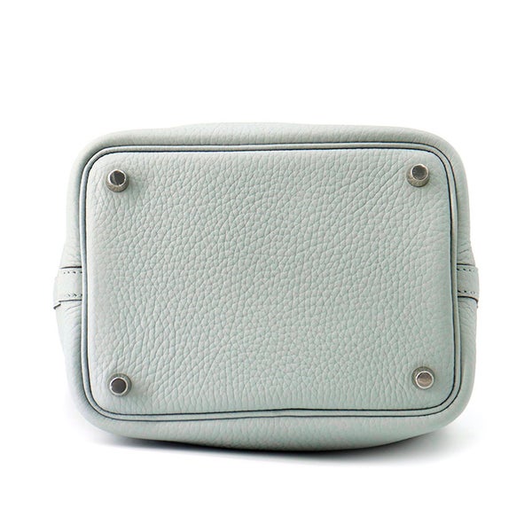 エルメス ハンドバッグ ピコタンロックPM ブルーペール/シルバー金具 トリヨンクレマンス K刻印 HERMES トートバッグ