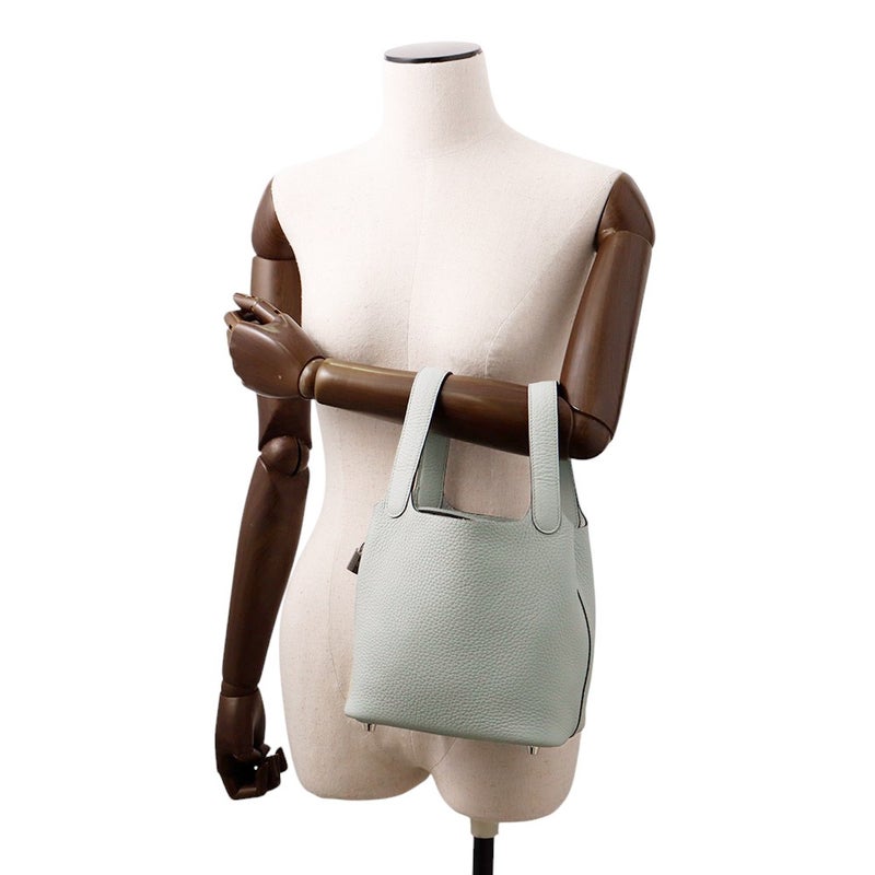 エルメス ハンドバッグ ピコタンロックPM ブルーペール/シルバー金具 トリヨンクレマンス K刻印 HERMES トートバッグ