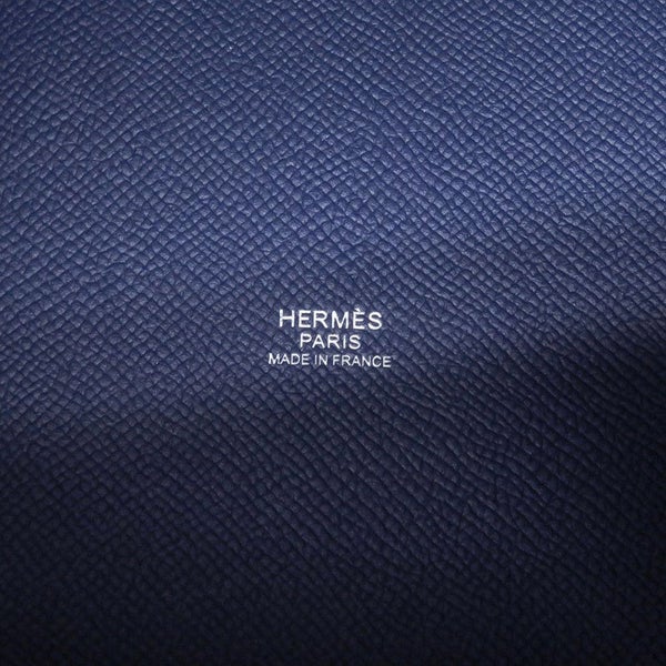 エルメス ハンドバッグ ピコタンロックMM トレサージュ ブルーアンクル/ブリック/ブラック/シルバー金具 エプソン D刻印