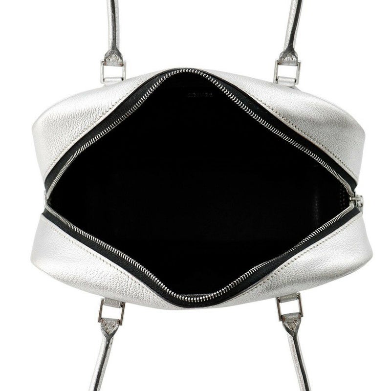 エルメス ハンドバッグ プリュム ミニ シルバー/シルバー金具 シェブルミゾル □H刻印 HERMES オリンピック限定