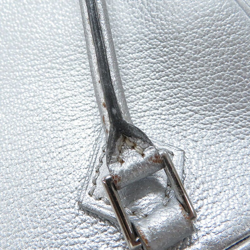エルメス ハンドバッグ プリュム ミニ シルバー/シルバー金具 シェブルミゾル □H刻印 HERMES オリンピック限定
