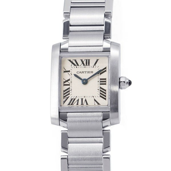 カルティエ タンク フランセーズ SM W51008Q3 Cartier 腕時計 クォーツ シルバー文字盤