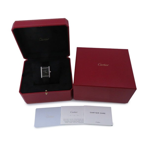 カルティエ タンク マスト ドゥ カルティエ ウォッチ LM WSTA0072 Cartier 腕時計 黒文字盤