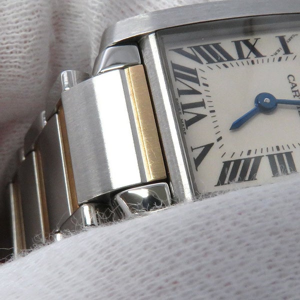 カルティエ タンク フランセーズ SM W51007Q4 Cartier 腕時計 クォーツ 白文字盤