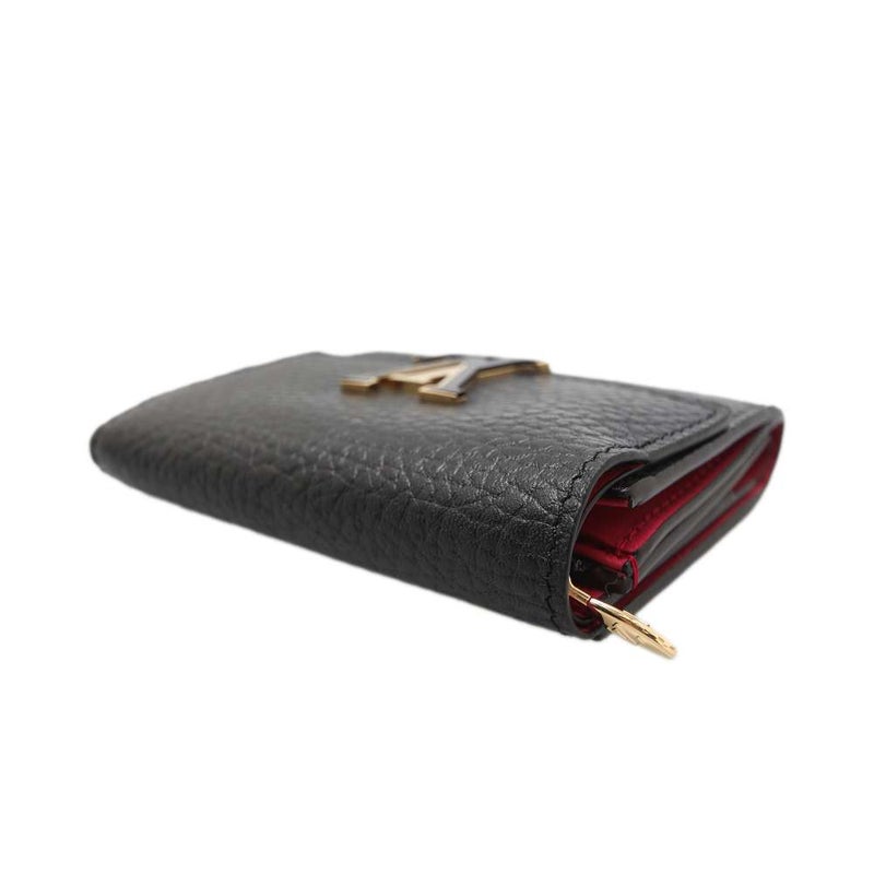 ルイヴィトン 財布 トリヨンレザー ポルトフォイユ・カプシーヌXS M68587 LOUIS VUITTON ヴィトン 三つ折り 折りたたみ ブラック 黒