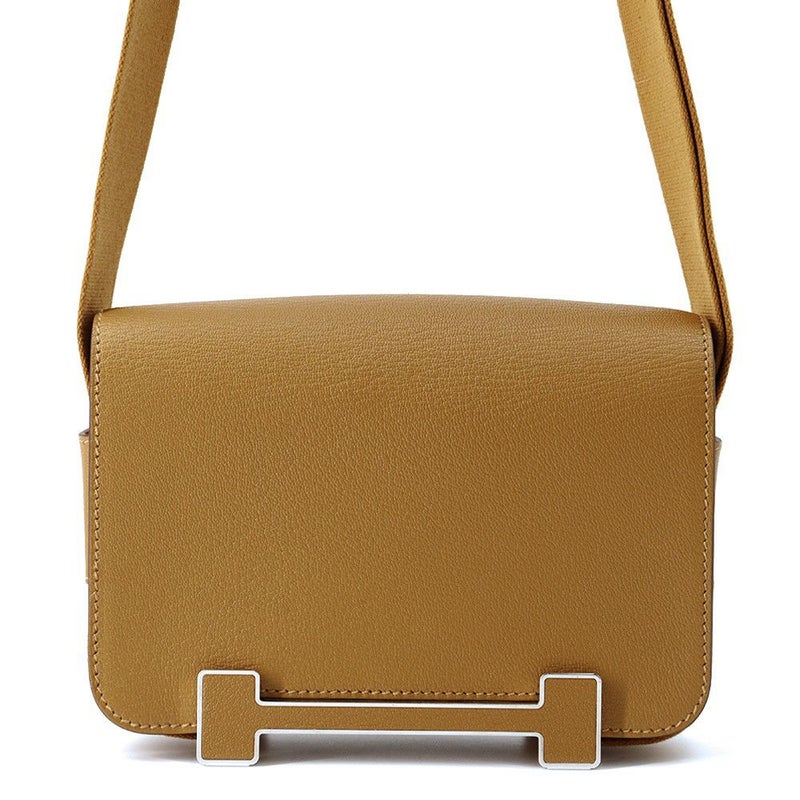 エルメス ショルダーバッグ ゲタ キャメル/ゴールド金具 シェブルミゾル B刻印 HERMES バッグ シェーブル